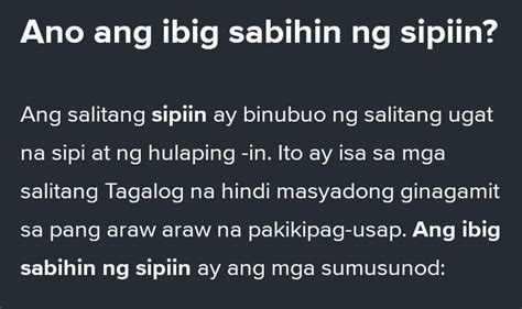 [Expert Verified] anong ibig sabihin ng sumipi .